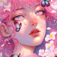 Diamond Painting - Full Round / Square - Butterfly Girl | 40X70cm 50X90cm 60X105cm