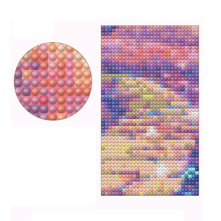 dreamlike cherry tree diamond art details
