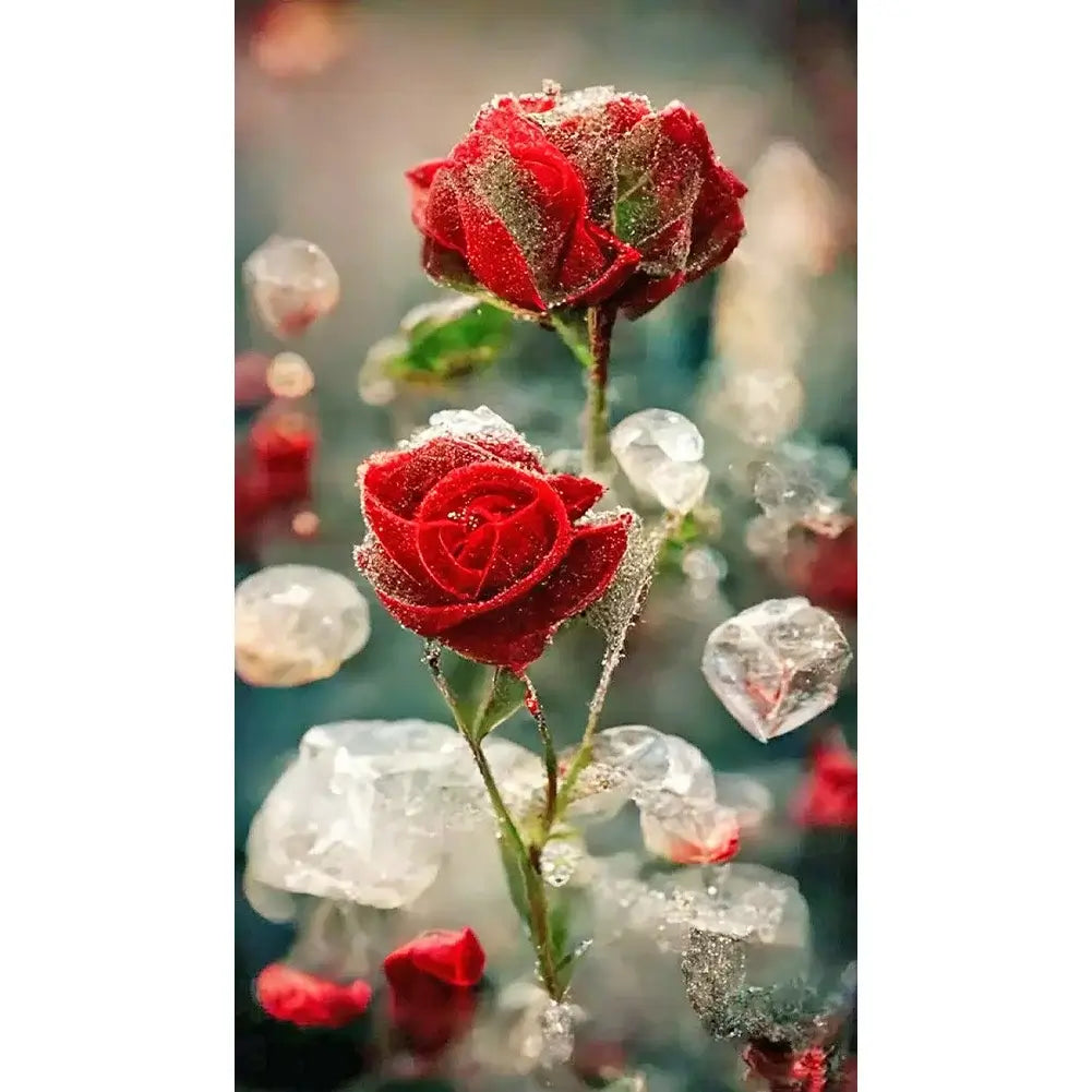 Big Size Diamond Painting - Full Round / Square - Ice Rose (40*70cm)