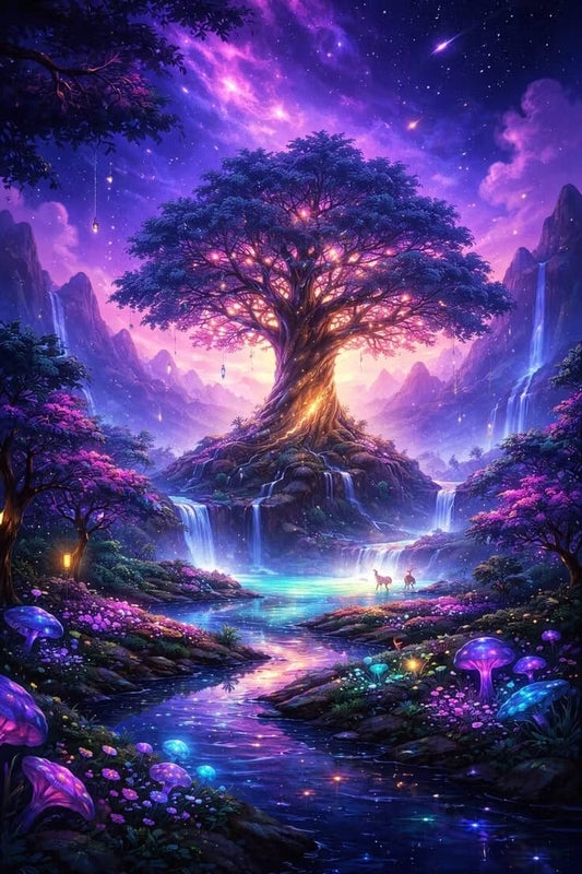 DIY Diamond Painting Kit - Full Round / Square - Dreamlike Tree Of Life