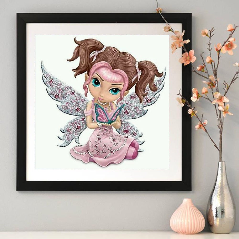 5D DIY Diamond Painting Kit - Full Round - Cute Big Eyes Doll A