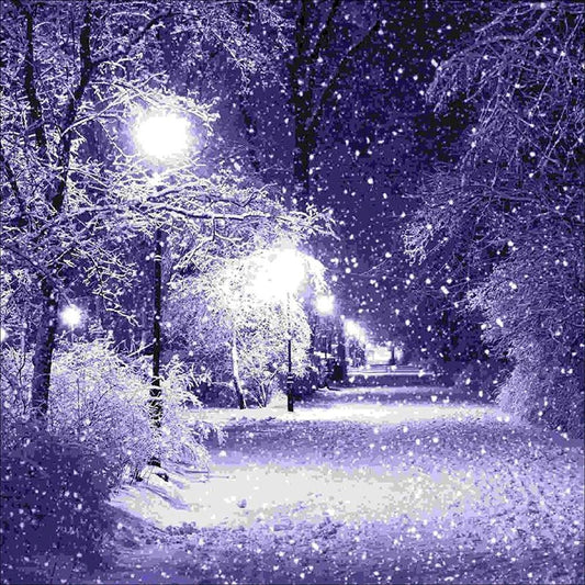 Diamond painting - Full Round - Purple Night