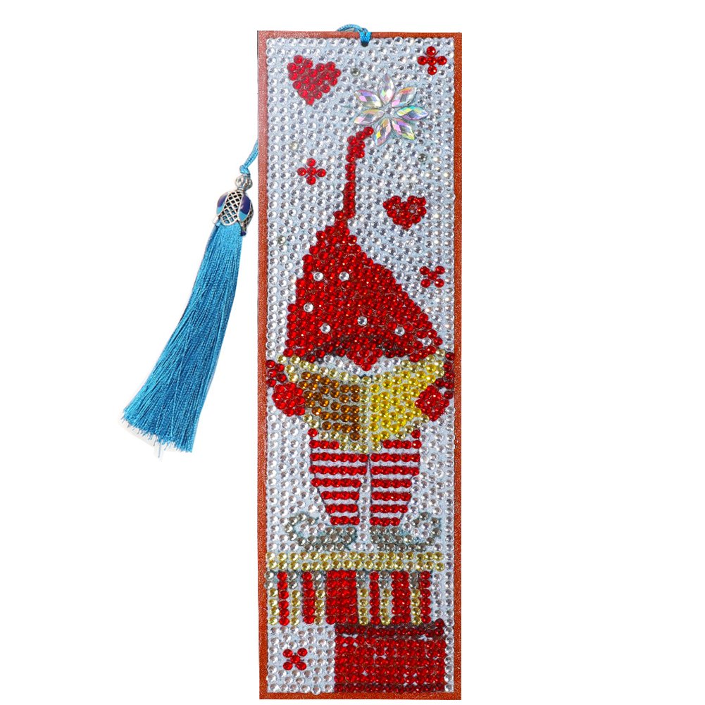 DIY Diamond Painting Bookmark with Tassel Reading Goblin