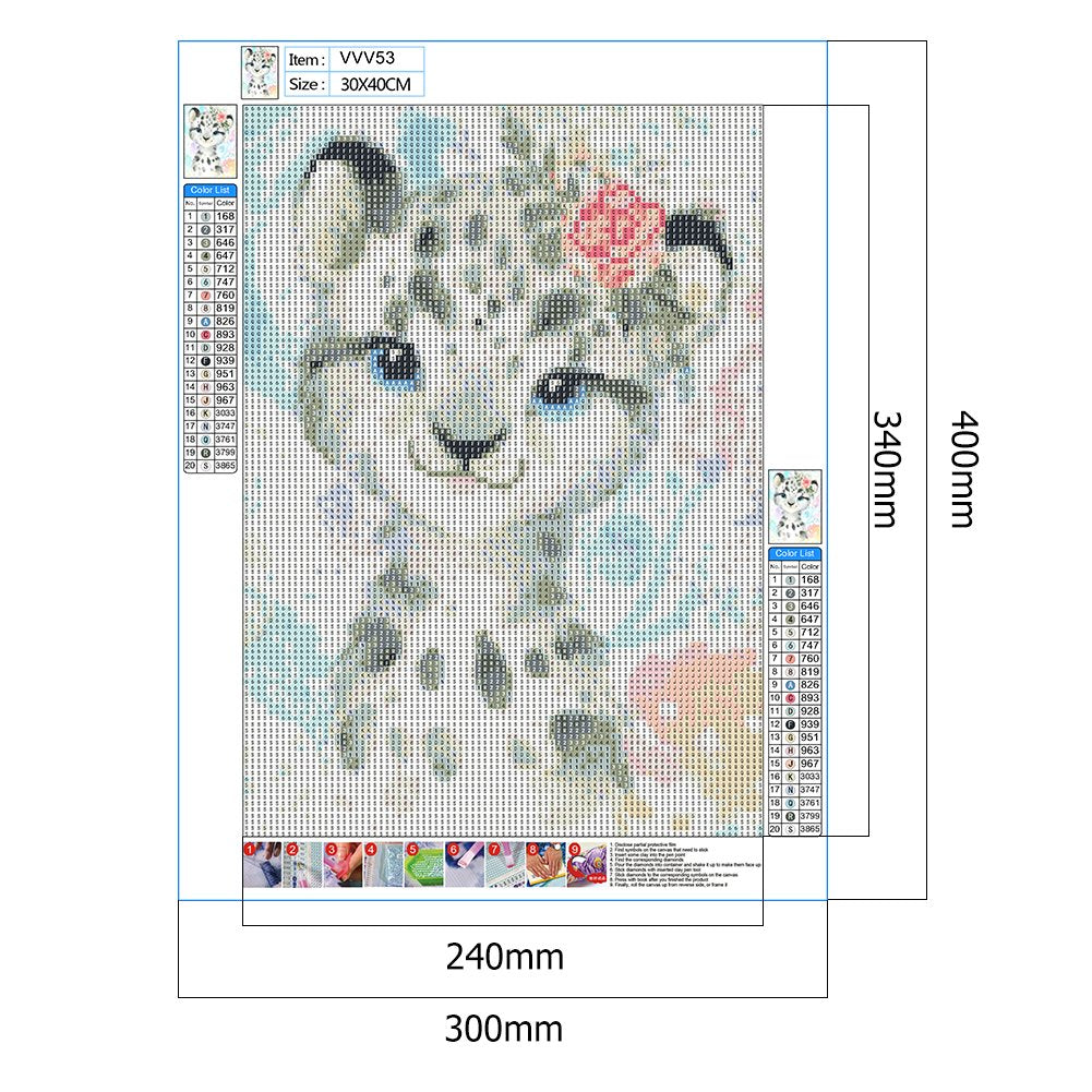 Diamond Painting - Full Round - Leopard B