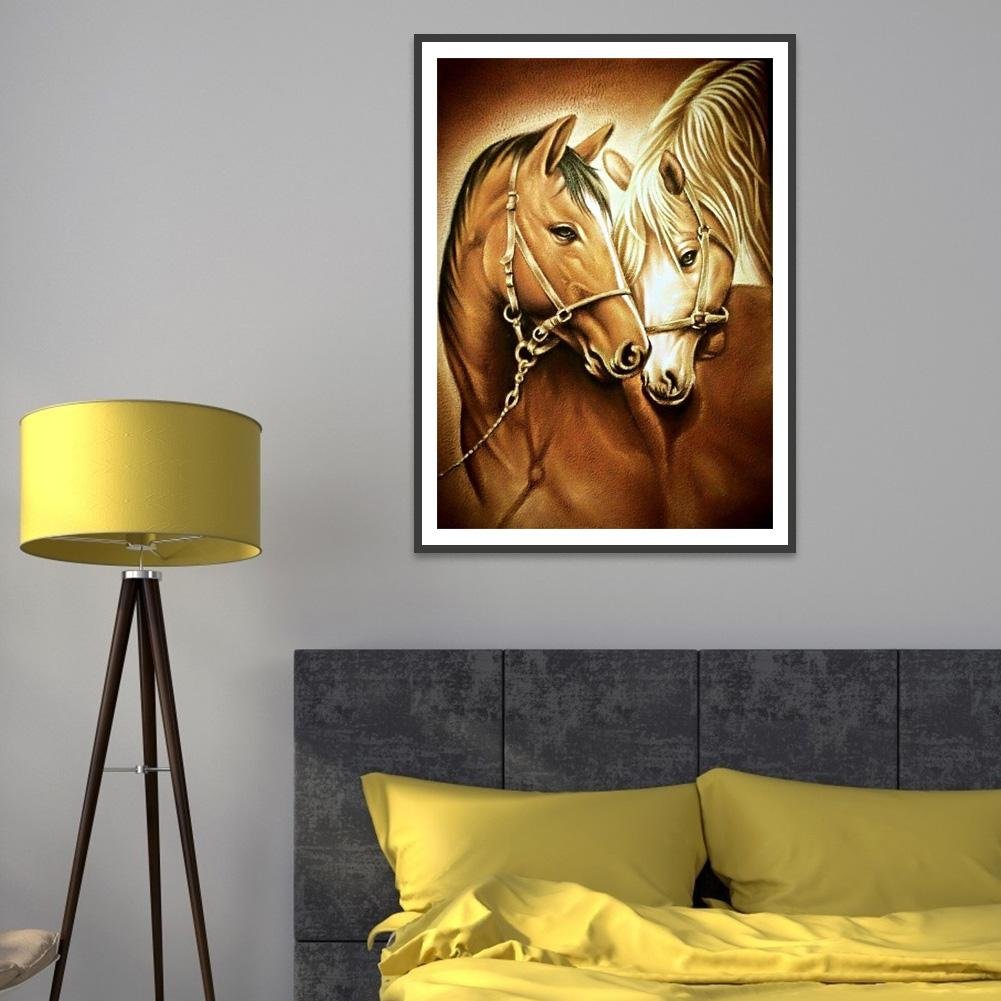 Diamond Painting - Full Round - Horses E