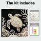 DIY Pearl Painting With Frame - Handmade Self-Adhesive Pearls - Turtle (25*25cm)