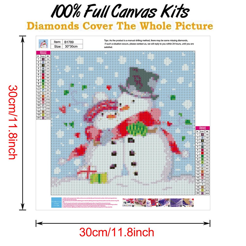 Diamond Painting - Full Round - Snowman H
