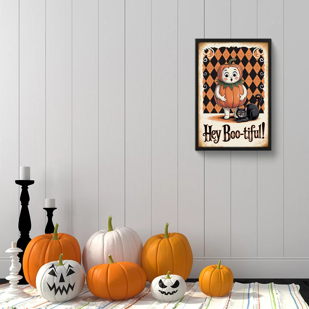 Diamond Painting - Full Round / Square - Halloween Pumpkin Elf (30*45cm)