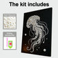 DIY Pearl Painting With Frame - Handmade Self-Adhesive Pearls - Jellyfish (30*40cm) B