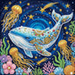 DIY Pearl Painting With Frame - Handmade Self-Adhesive Pearls - Shark (25*25cm)