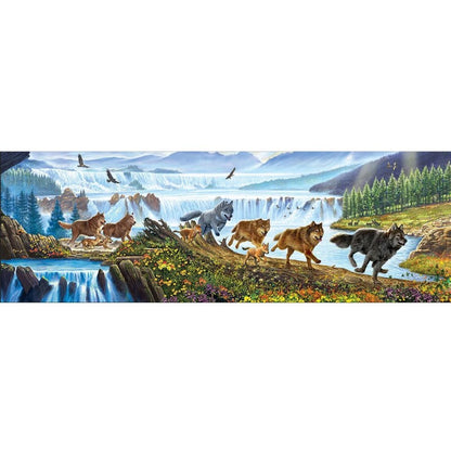 Wolf Full Round Square Diamond Painting Kits 30 x 90cm