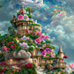 Full Round/Square Diamond Painting Kits | Rose Castle A 40x70cm 50x80cm