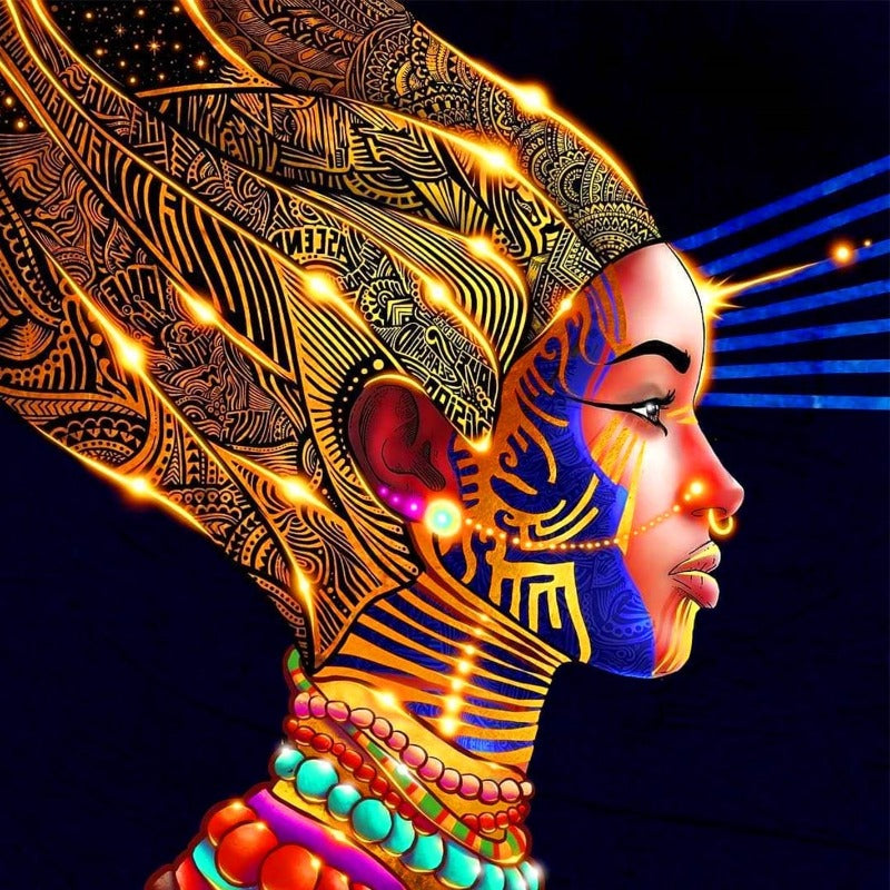 African Women Full Round diamond embroide