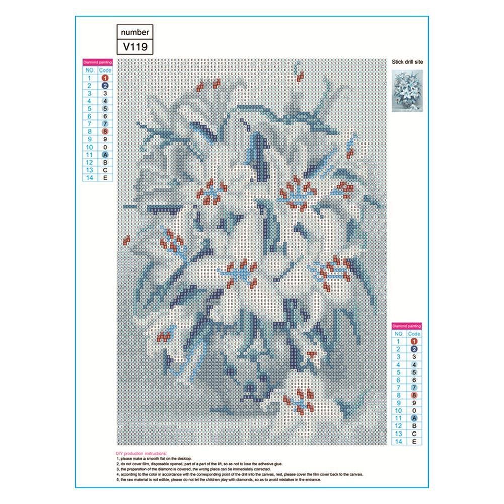 Diamond Painting - Full Round - Lily Flower B