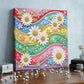 DIY Pearl Painting With Frame - Handmade Self-Adhesive Pearls - Rainbow Daisy (25*25cm)