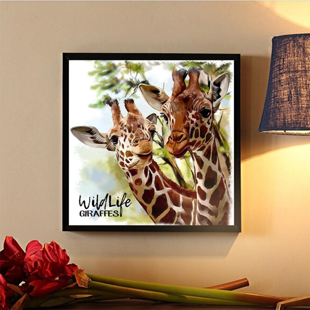 5D DIY Diamond Painting Kit - Partial Round - Wild life Giraffes
