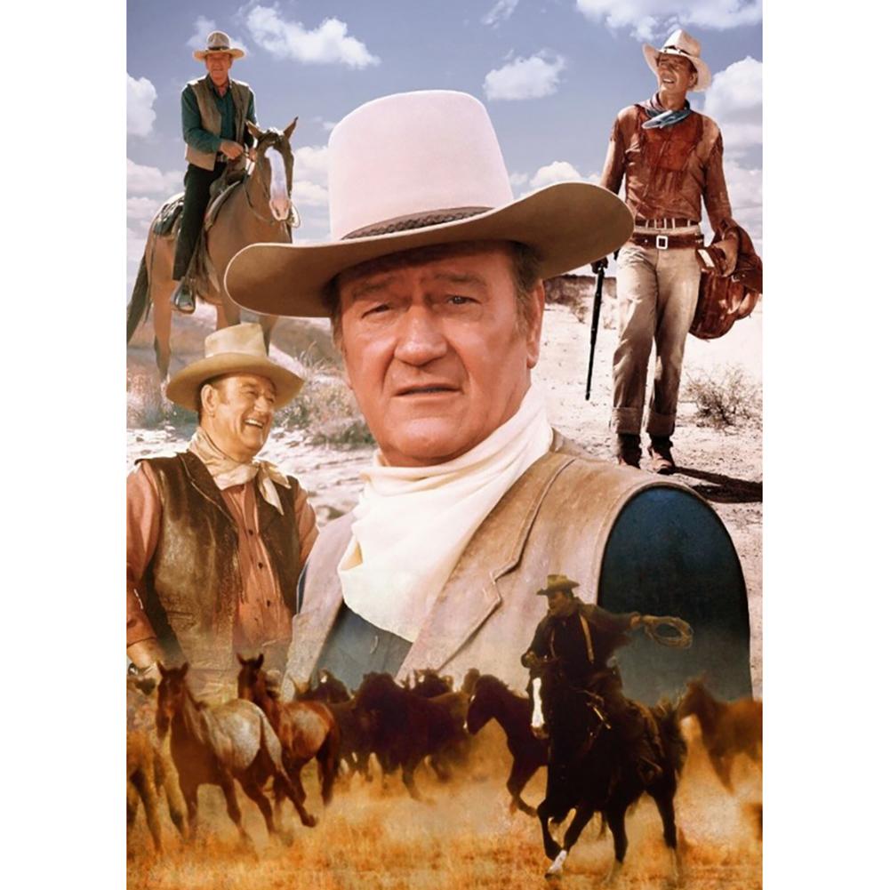 5D Diy Diamond Painting Kit Full Round Beads Western Cowboy