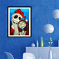 5D DIY Diamond Painting Kit - Full Round - Christmas Skull Couple