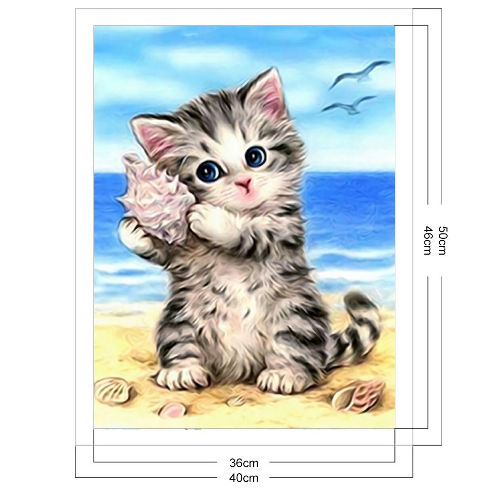11CT Stamped Cross Stitch - Cat(40*50CM)
