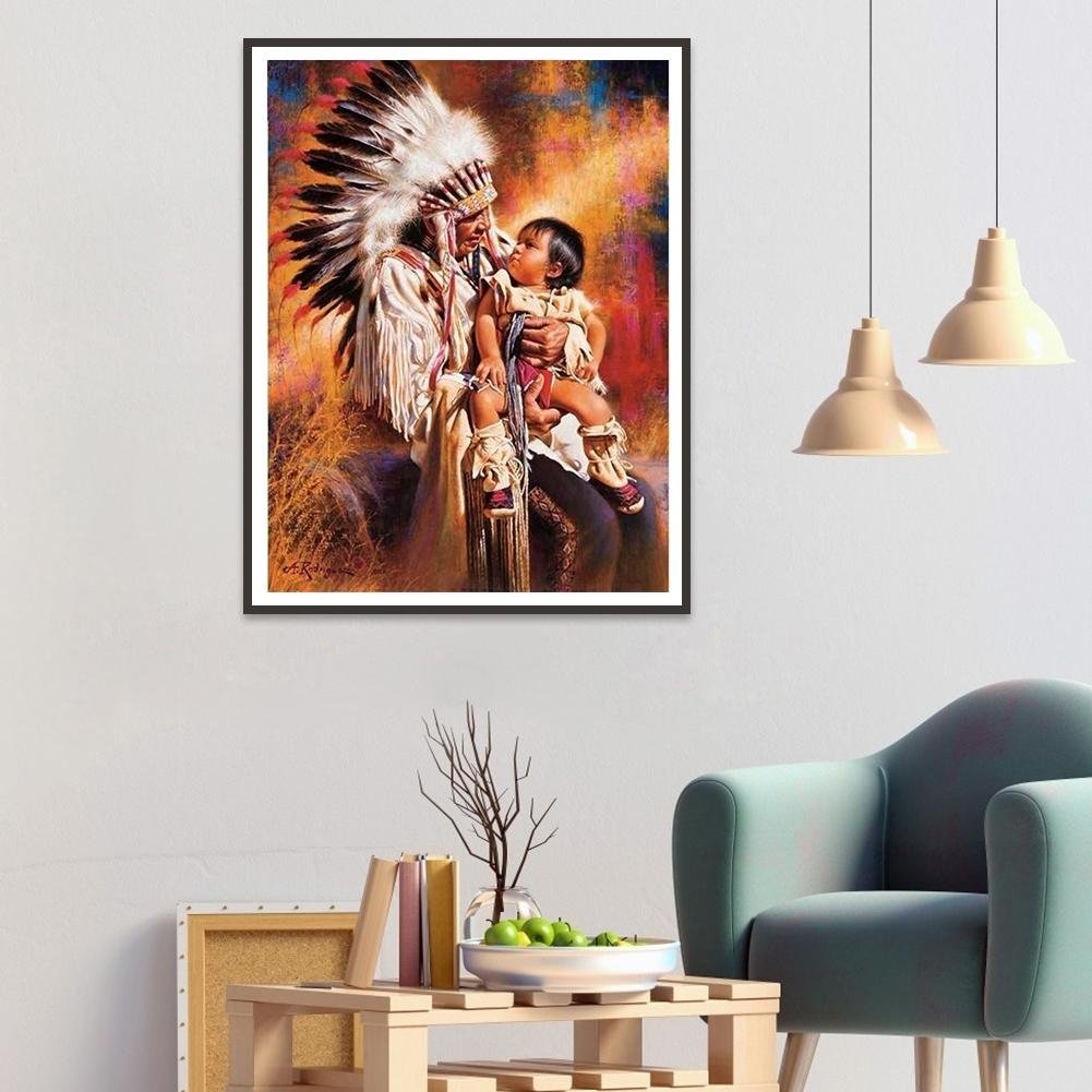 Diamond Painting - Full Round - Harmonious Indians