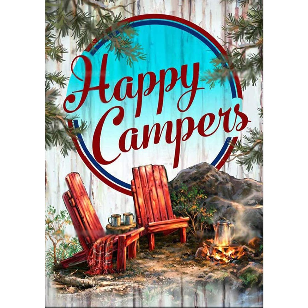 Diamond Paintig Full Round Happy Camping