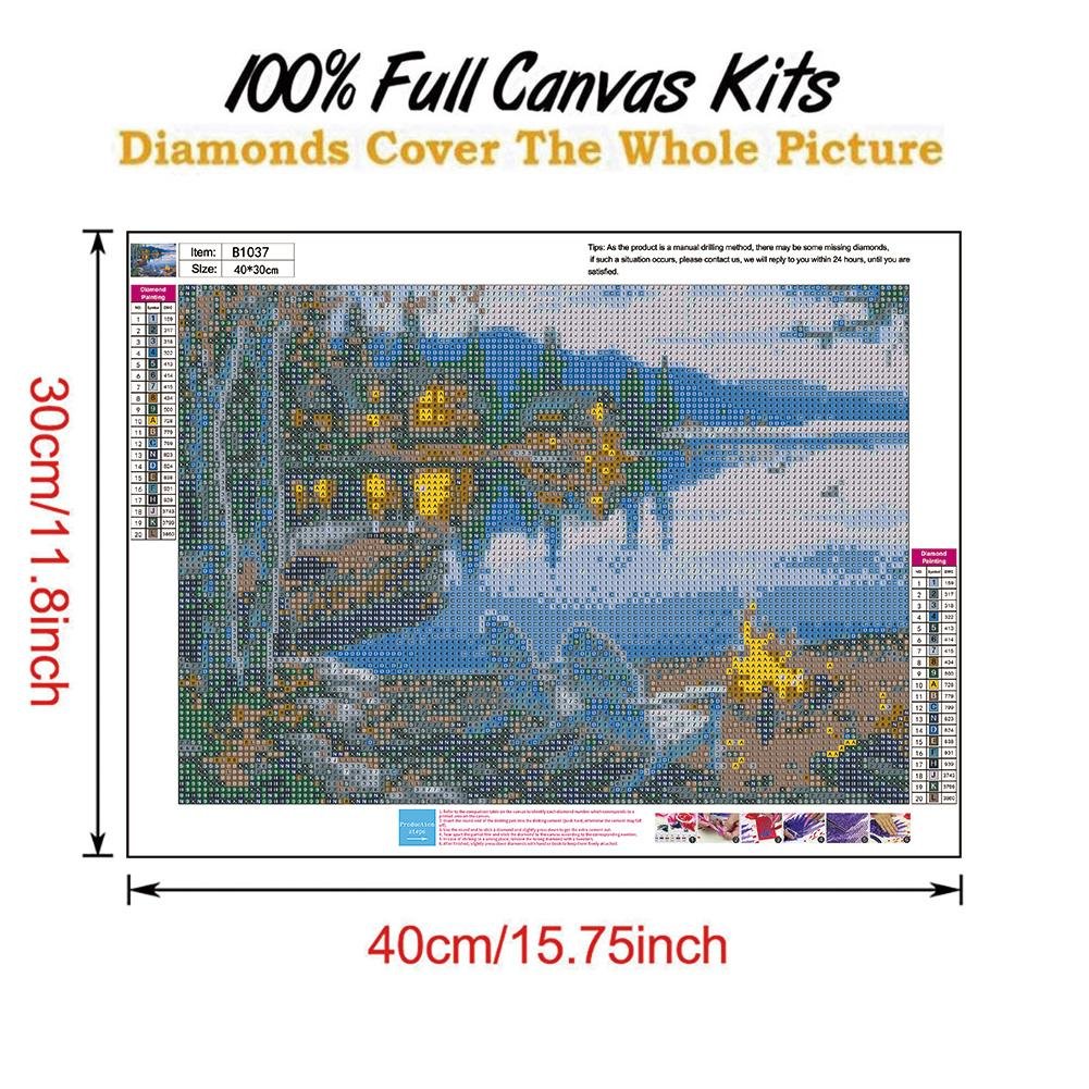 Diamond Painting - Full Round - Lakeside Scenery A