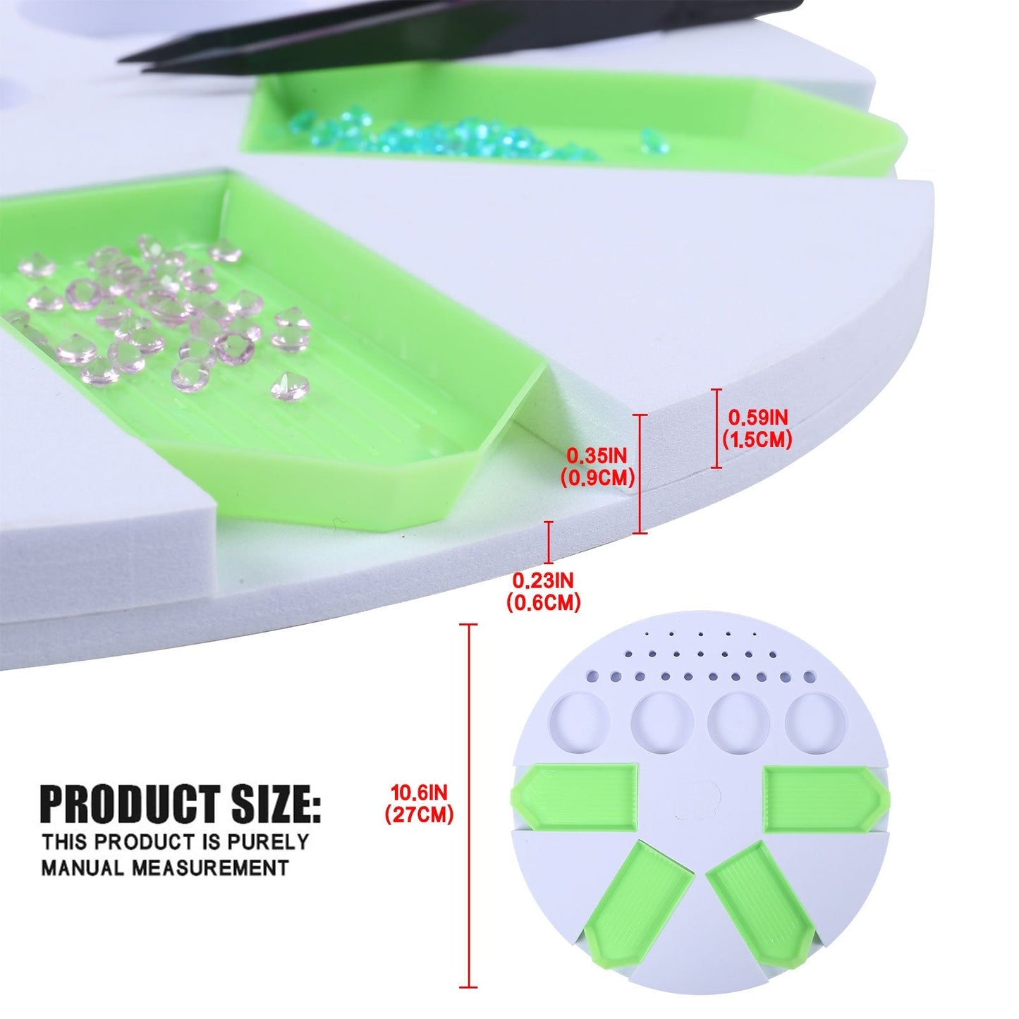 Dot Drill Tray Diamond Painting Point Drill Tool Plastic Storage Box Holder