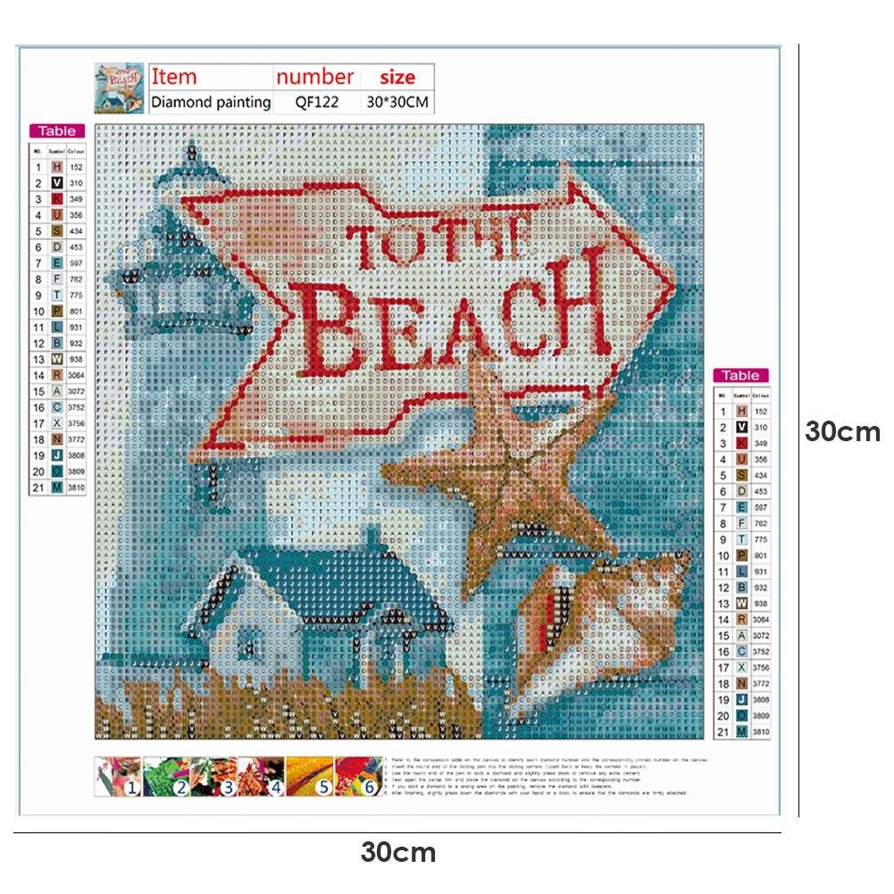 Diamond Painting - Full Round - To The Beach B