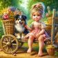 Diamond Painting - Full Round / Square - Dog and Girl A