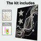 DIY Pearl Painting With Frame - Handmade Self-Adhesive Pearls - Starry Silk (30*40cm) C