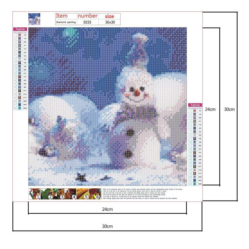 Diamond Painting - Full Round - Snowman F