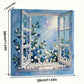 DIY Pearl Painting With Frame - Handmade Self-Adhesive Pearls - View From the Window (30*30cm)