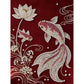 DIY Pearl Painting With Frame - Handmade Self-Adhesive Pearls - Lotus Fish (30*40cm)