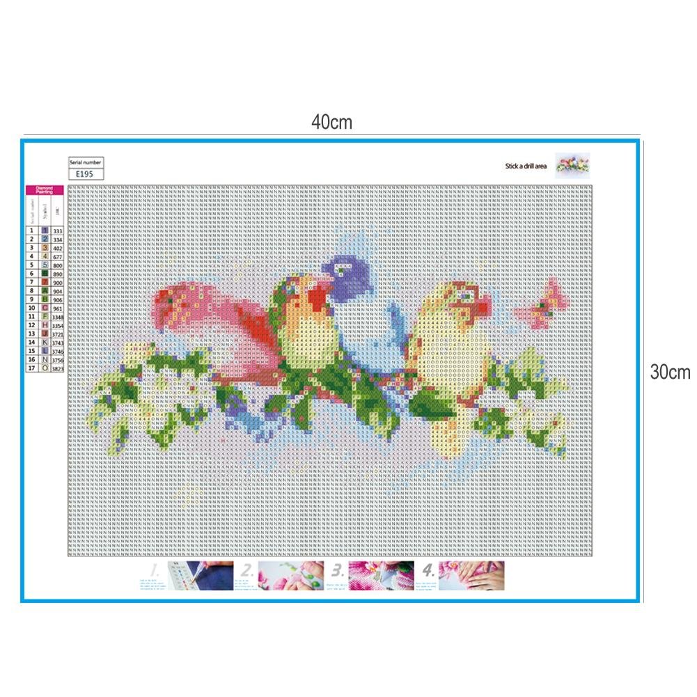 Diamond Painting - Full Round - Colorful Birds