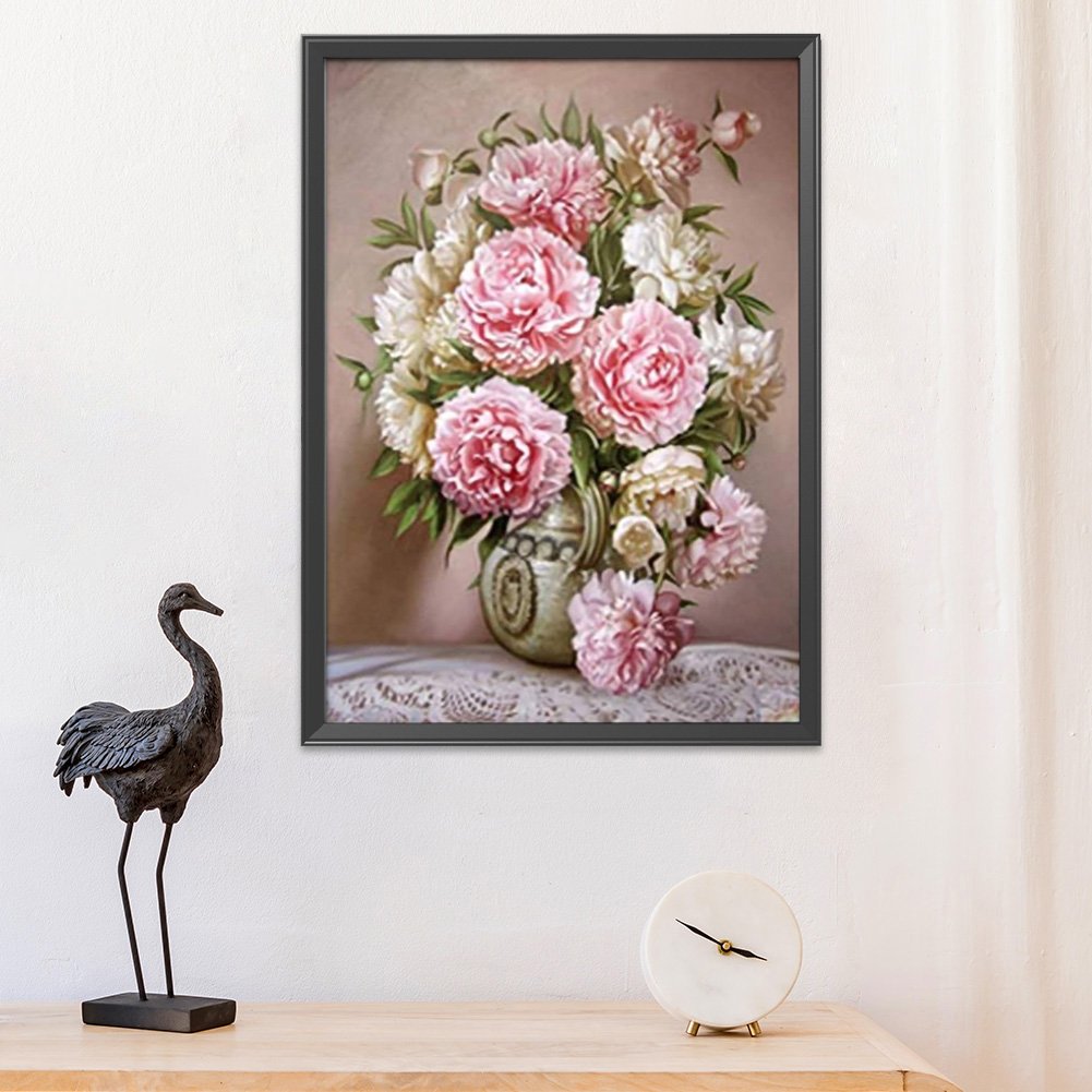 11ct Stamped Cross Stitch - Pink Flower(40*50cm)