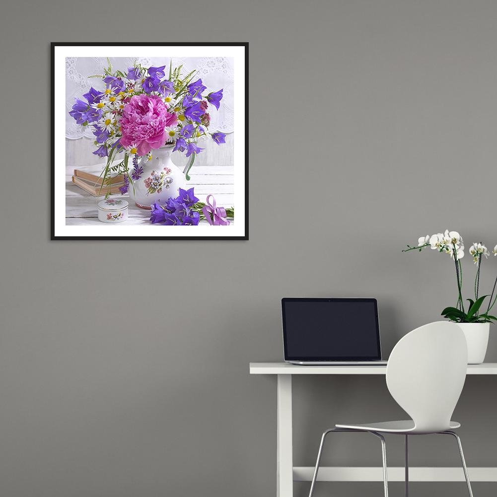 Diamond Painting - Full Round - Purple Flower B