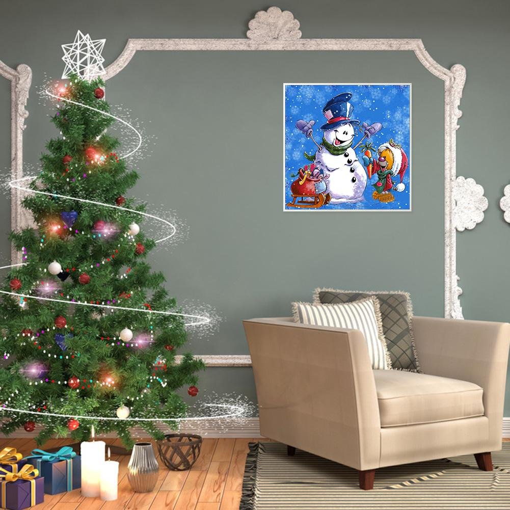 Diamond Painting - Full Round - Snowman J