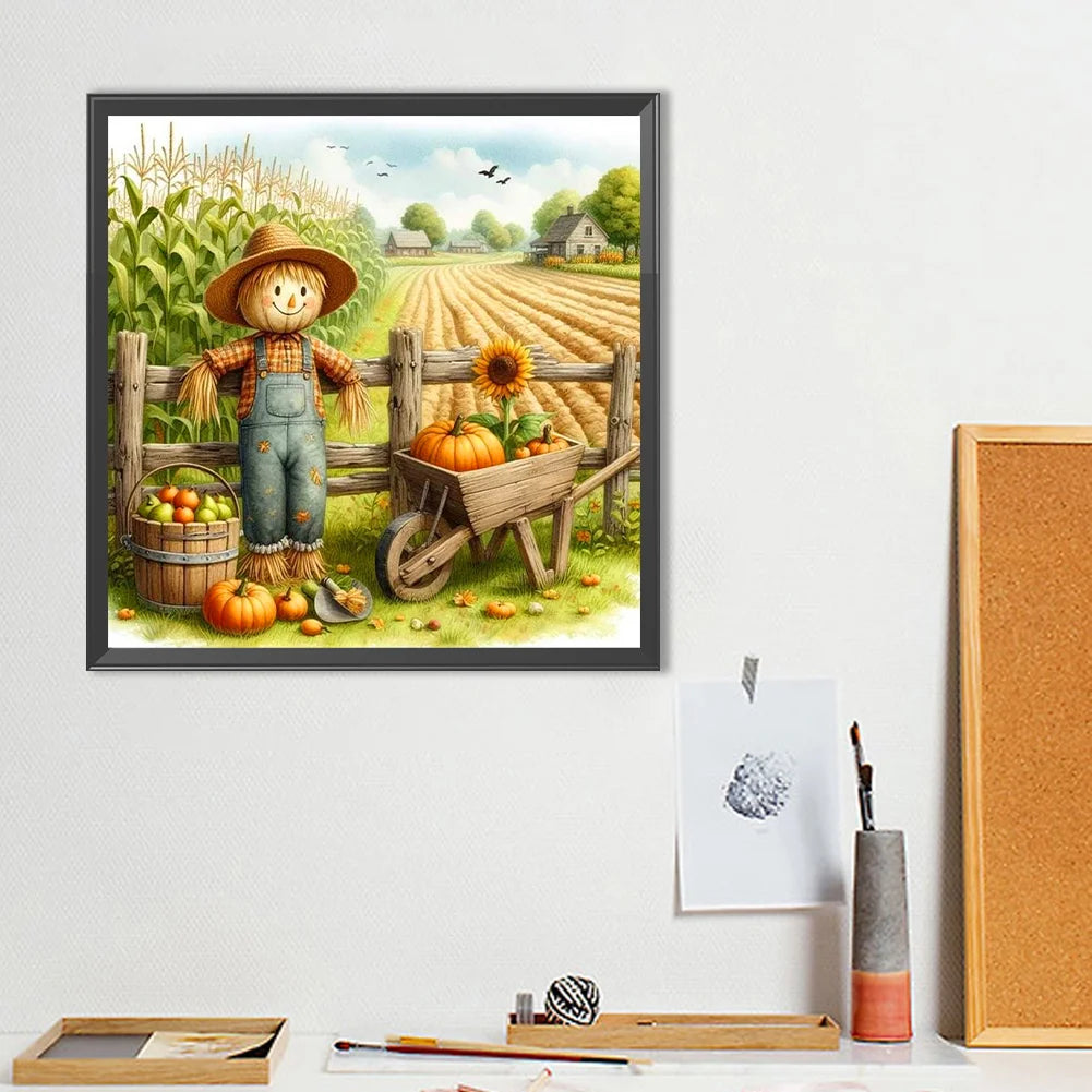 Diamond Painting - Full Round / Square - Autumn Scarecrow