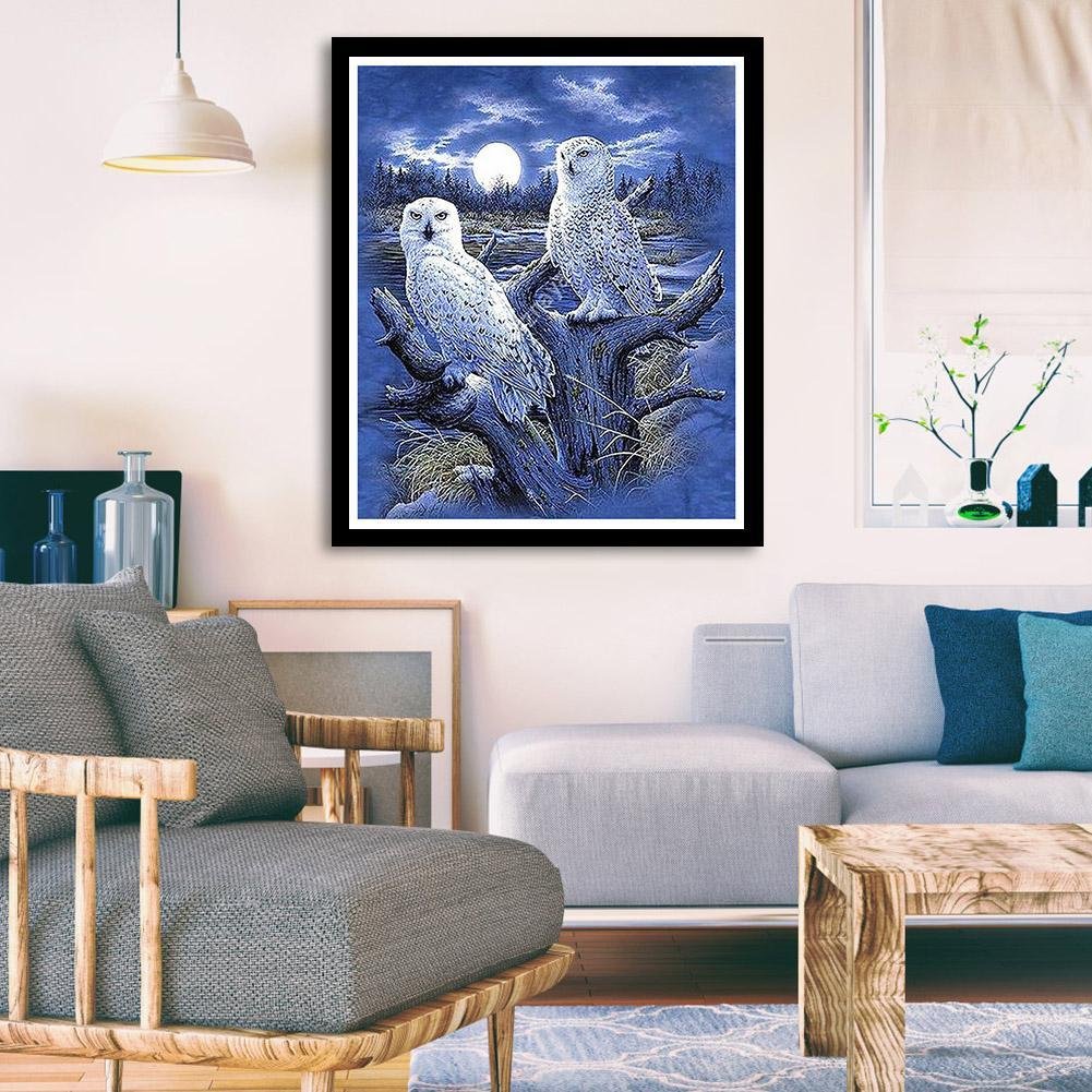 Diamond Painting - Full Round - Moonlight Bird