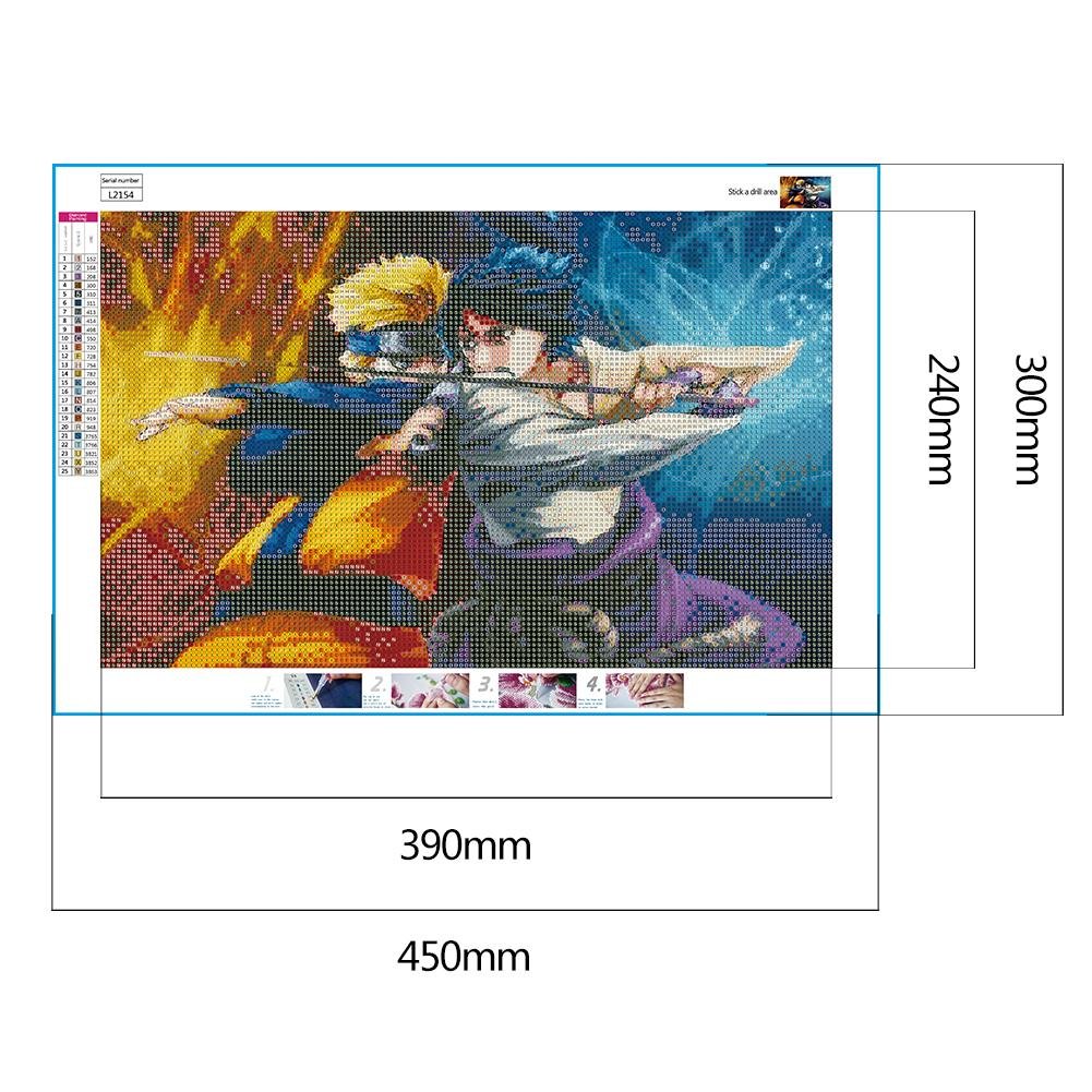 Daimond Painting - Full Round - Naruto Character (45*30cm)