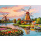 5D Diy Diamond Painting Kit Full Round Beads Windmill