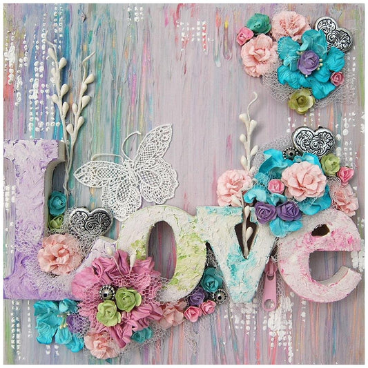 5D Diy Diamond Painting Kit Full Round Beads Sweet Love (40*40cm)