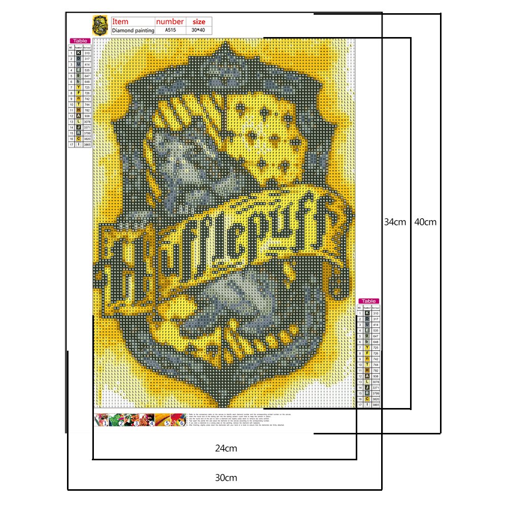 Diamond Painting - Full Round - Hufflepuff B