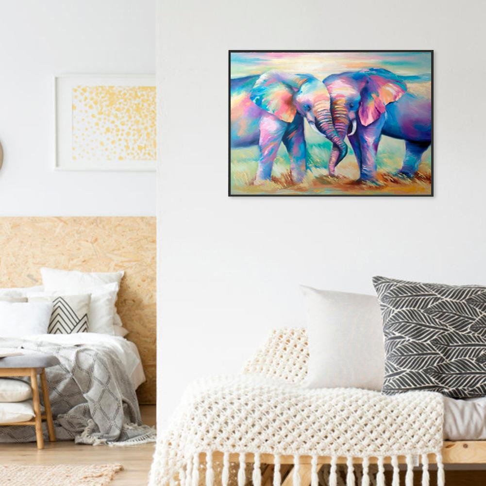 Diamond Painting - Full Round - Elephant D