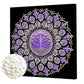 DIY Pearl Painting With Frame - Handmade Self-Adhesive Pearls - Purple Tree Mandala (25*25cm)