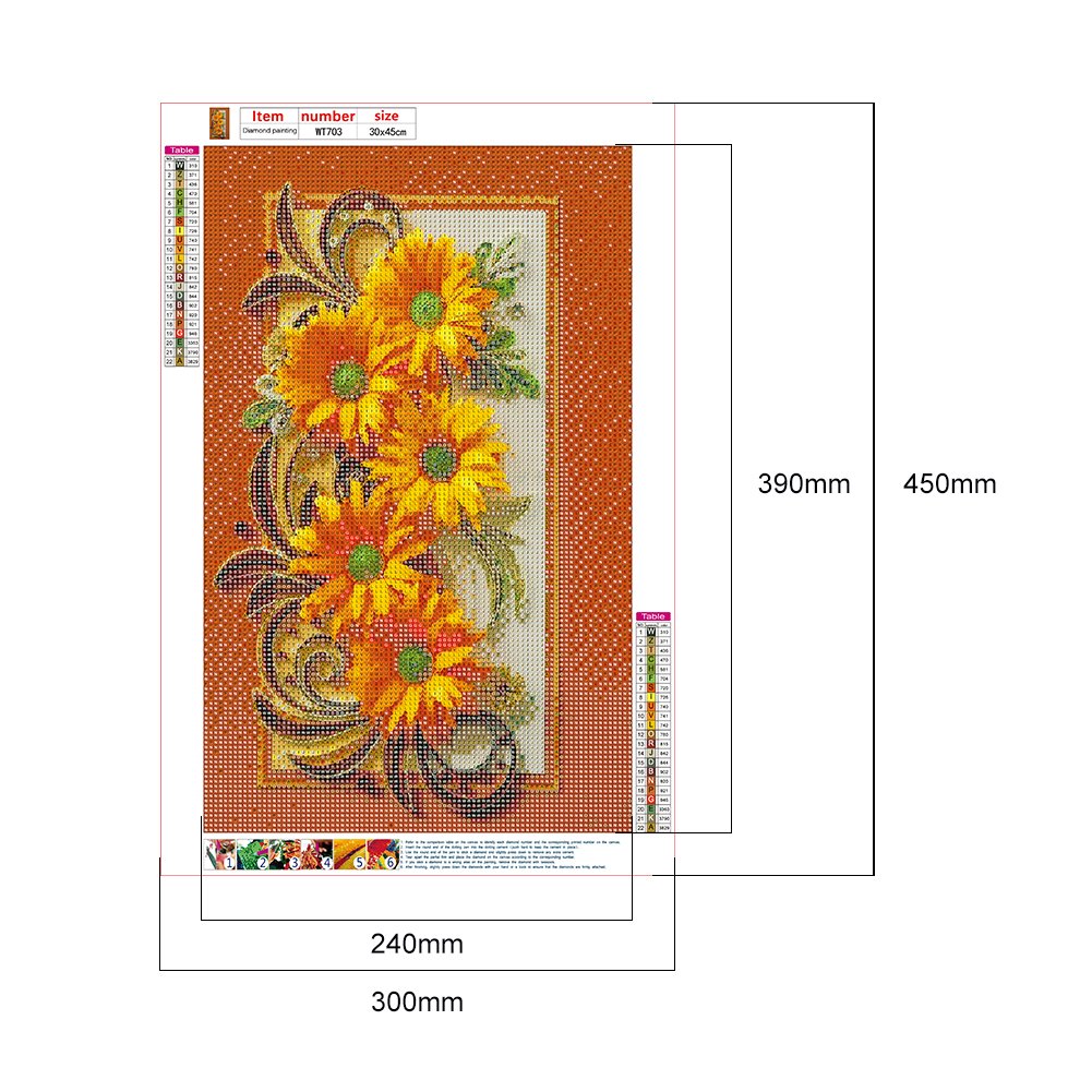 Diamond Painting - Full Round -Paper Quilling Painting Flower(30*45cm)