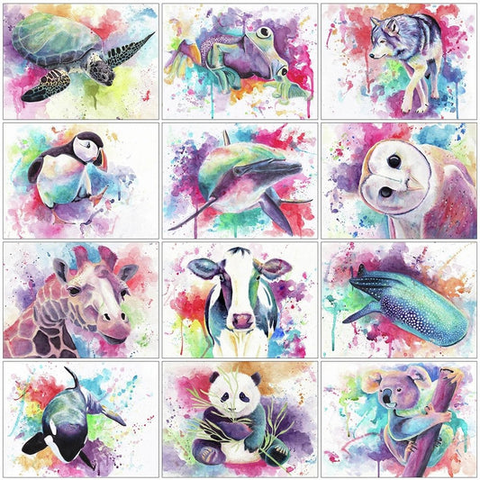 Diamond Paintings Art Full Drill Watercolor Animals