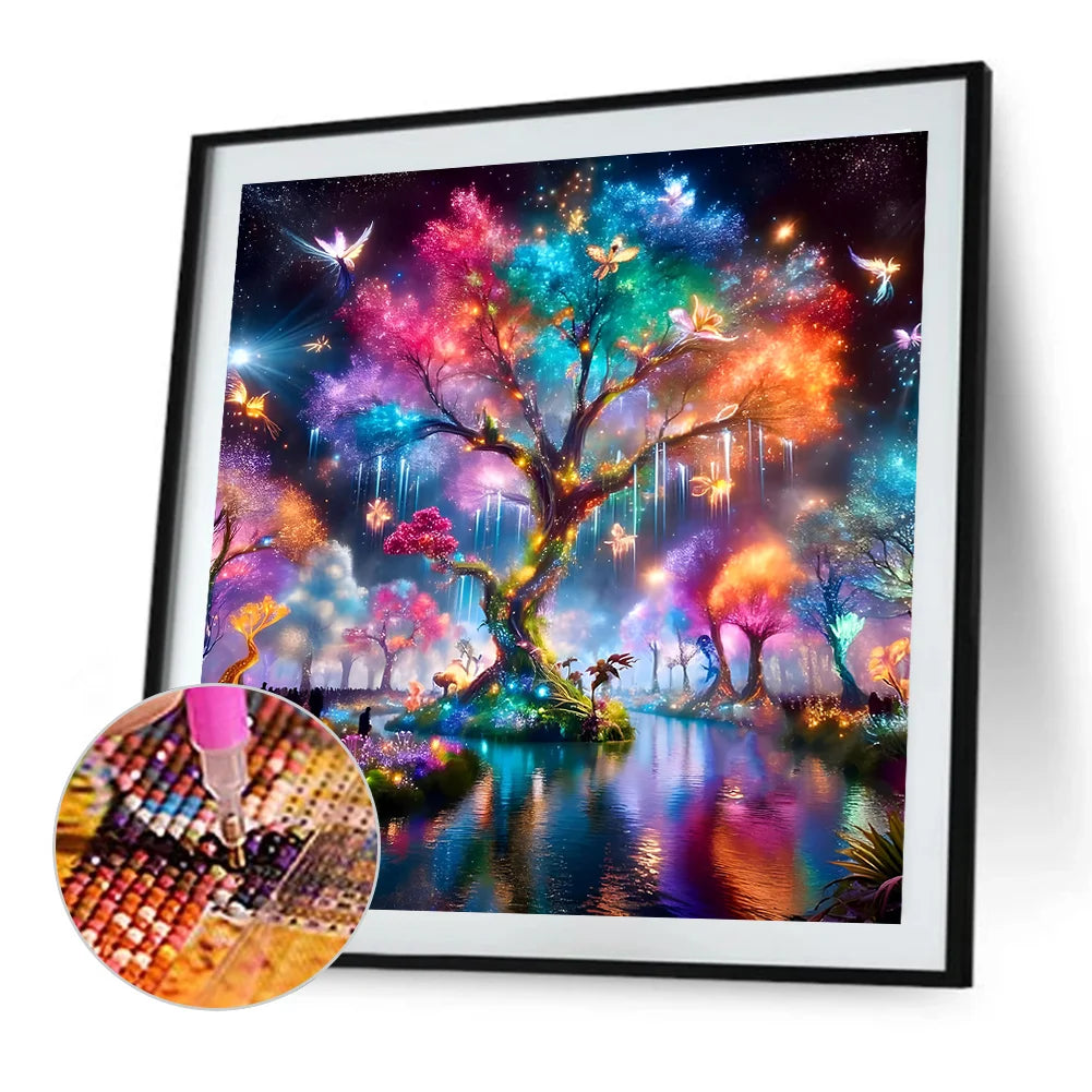 Diamond Painting - Full Round / Square - Mystical Tree