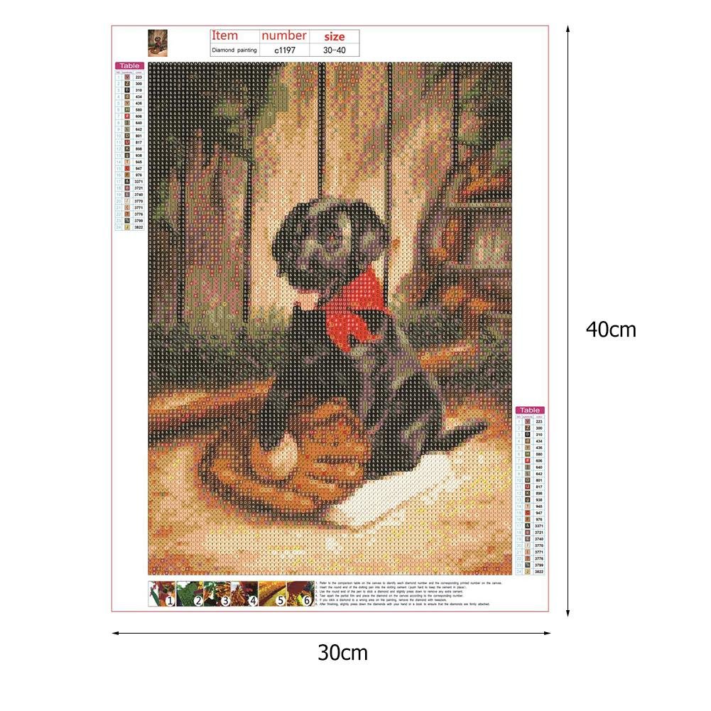 Diamond Painting - Full Round - Baseball Dog