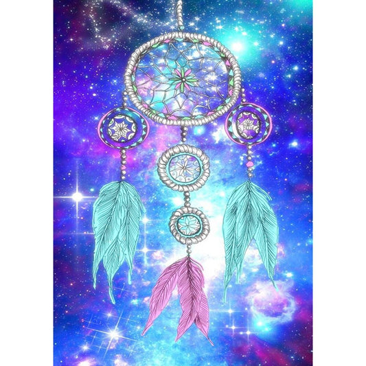 5D Diy Diamond Painting Kit Full Round Beads Dreamcatcher